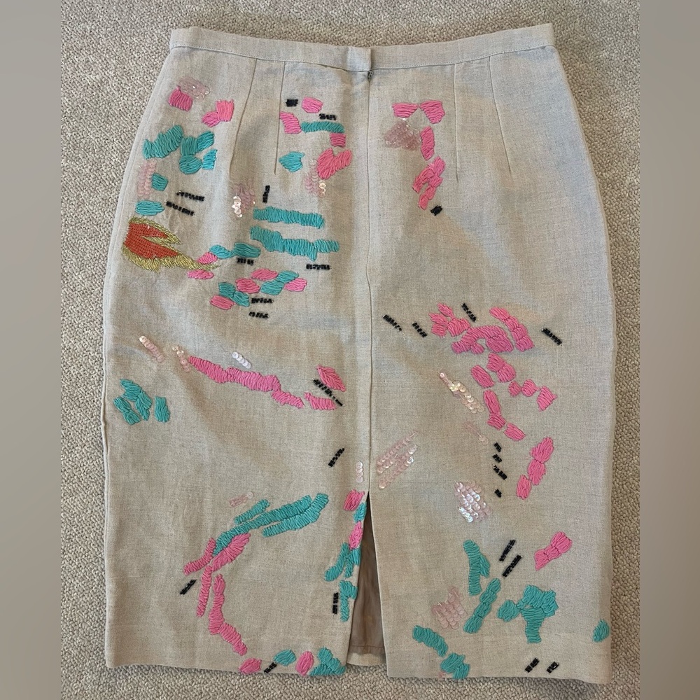Anthropologie women’s Tracy Reese Multi Color Professional Skirt - Picture 3 of 6